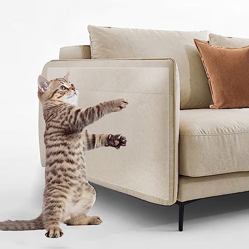 PANGTON VILLA Kratzschutz Katze Tape,Kratzschutz Sofa Katze Selbstklebend Transparent Kratzschutz Pad,Möbelschoner Katze Möbelschutz Kratzpads für Möbel Couch Tür Wand Kratzabwehr von Katzen Hunde von PANGTON VILLA