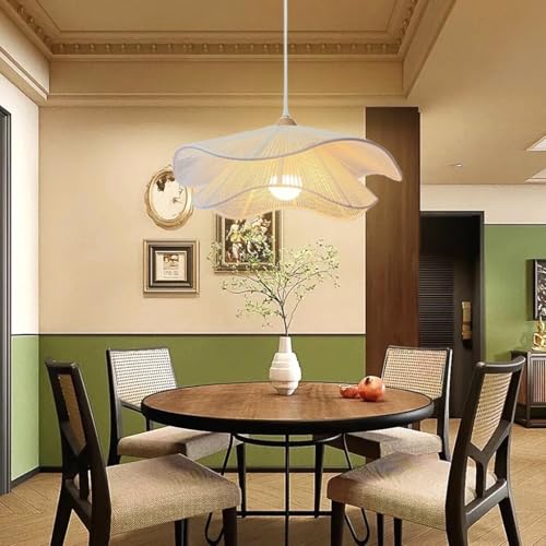 PANNN Bohemian Gewebte Pendelleuchte Lampenschirm Aus Hanfseil LED Deckenleuchte Kronleuchter Für Den Esstisch Vintage Hängelampe Im Landhausstil Geeignet Für Kücheninsel Wohnzimmer Schlafzimmer(B) von PANNN