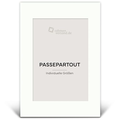 Passepartout 60x80 cm/Schrägschnitt-Passepartouts nach Maß für Bilderrahmen/Klassischer 1,5mm Karton in Elfenbein (6003) / Innenmaße: 40x60cm von PANORAHMA BILDERRAHMEN