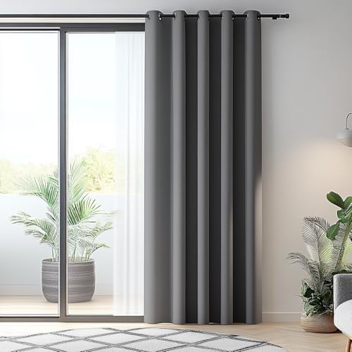 PANOVOUS Extra Breite Raumtrenner Vorhang, Trennvorhang Raumteiler Wärmeisolierend Schiebevorhang mit Ösen Raumteiler Vorhang 100 B x 96 L Zoll, Grau 1 Stück PANOVOUS Extra Breite Raumtrenner Vorhang, Trennvorhang Raumteiler Wärmeisolierend Schiebevorhang mit Ösen Raumteiler Vorhang 100 B x 96 L Zoll, Grau 1 Stück von PANOVOUS