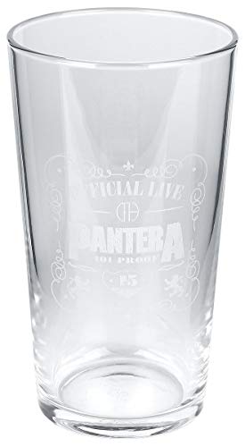 Pantera 101 Proof Unisex Pint-Glas klar Glas 0,5 l Alkohol & Party, Band-Merch, Bands von PANTERA