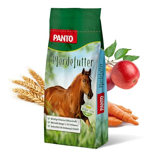 PANTO Pferdefutter Mash 15 kg – Zusatzfutter mit Wisan-Lein, regeneratives Pferdefutter für Pferde, Einzelfuttermittel von PANTO