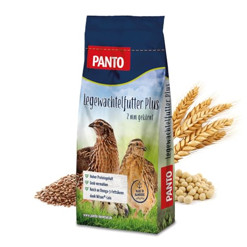 PANTO Legewachtel Plus 10 kg – gekörntes Wachtelfutter (2 mm) für optimale Legeleistung, Alleinfuttermittel für Legewachteln, Geflügelfutter von PANTO