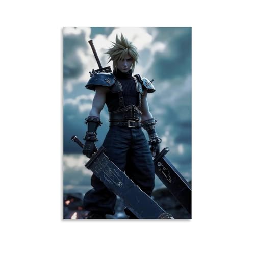 PANTTING Final Fantasy Poster, ästhetischer Leinwand-Kunstdruck, Heimdekoration für Schlafzimmer, Wohnzimmer, 50 x 75 cm, ungerahmter Stil PANTTING Final Fantasy Poster, ästhetischer Leinwand-Kunstdruck, Heimdekoration für Schlafzimmer, Wohnzimmer, 50 x 75 cm, ungerahmter Stil von PANTTING