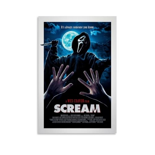PANTTING Scream Horror-Film-Poster, ästhetischer Leinwand-Kunstdruck, Heimdekoration für Schlafzimmer, Wohnzimmer, 60 x 90 cm, ungerahmter Stil PANTTING Scream Horror-Film-Poster, ästhetischer Leinwand-Kunstdruck, Heimdekoration für Schlafzimmer, Wohnzimmer, 60 x 90 cm, ungerahmter Stil von PANTTING