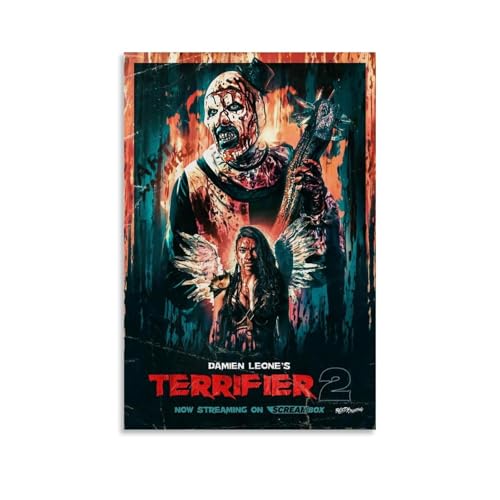 PANTTING Terrifier Horrorfilm-Poster, ästhetischer Leinwand-Kunstdruck, Heimdekoration für Schlafzimmer, Wohnzimmer, 60 x 90 cm, ungerahmter Stil PANTTING Terrifier Horrorfilm-Poster, ästhetischer Leinwand-Kunstdruck, Heimdekoration für Schlafzimmer, Wohnzimmer, 60 x 90 cm, ungerahmter Stil von PANTTING