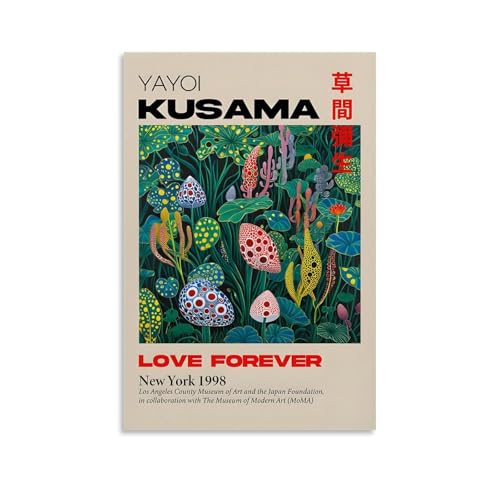 PANTTING Yayoi Kusama-Blumenposter, ästhetischer Leinwand-Kunstdruck, Heimdekoration für Schlafzimmer, Wohnzimmer, 40 x 60 cm, ungerahmter Stil PANTTING Yayoi Kusama-Blumenposter, ästhetischer Leinwand-Kunstdruck, Heimdekoration für Schlafzimmer, Wohnzimmer, 40 x 60 cm, ungerahmter Stil von PANTTING