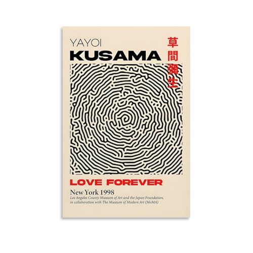 PANTTING Yayoi Kusama Vintage-Poster, abstrakte Linienmalerei, Poster, ästhetischer Leinwand-Kunstdruck, Heimdekoration für Schlafzimmer, Wohnzimmer, 30 x 45 cm, ungerahmter Stil PANTTING Yayoi Kusama Vintage-Poster, abstrakte Linienmalerei, Poster, ästhetischer Leinwand-Kunstdruck, Heimdekoration für Schlafzimmer, Wohnzimmer, 30 x 45 cm, ungerahmter Stil von PANTTING