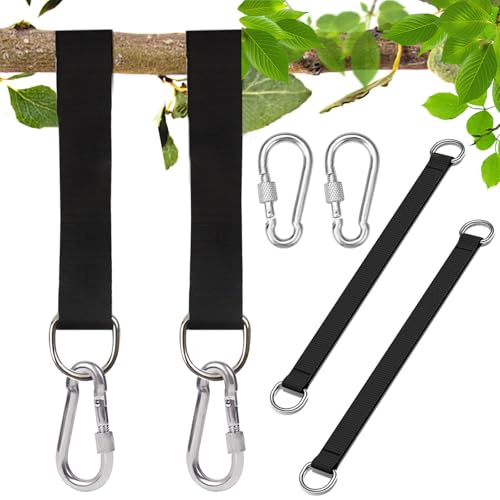 PANYI 2 Stücke Swing Attachment Hängemattenbefestigungsset Schwerlast Hängematte Aufhängung Ausgestattet mit 2 Mutterkarabinern Passend für Schaukelhängematten und Hängesessel etc PANYI 2 Stücke Swing Attachment Hängemattenbefestigungsset Schwerlast Hängematte Aufhängung Ausgestattet mit 2 Mutterkarabinern Passend für Schaukelhängematten und Hängesessel etc von PANYI