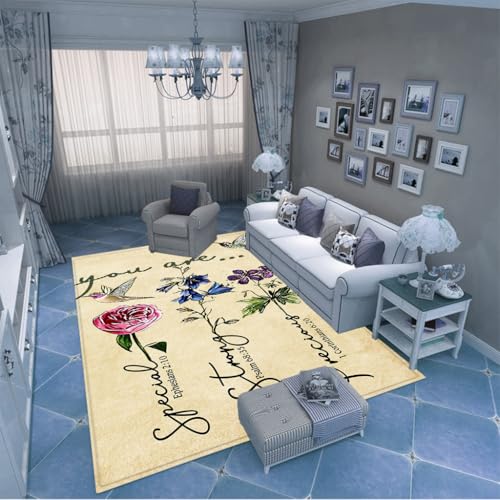 PAOSYTQQ Der Teppich mit Sonnenblumendruck im Landhausstil ist warm und bequem 140x200cm von PAOSYTQQ