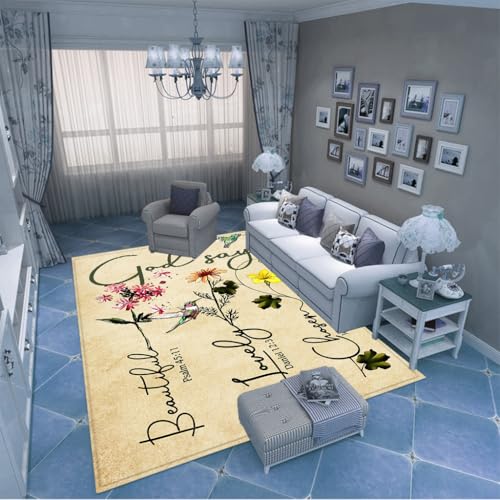 PAOSYTQQ Der Teppich mit Sonnenblumendruck im Landhausstil ist warm und bequem 60x90cm von PAOSYTQQ