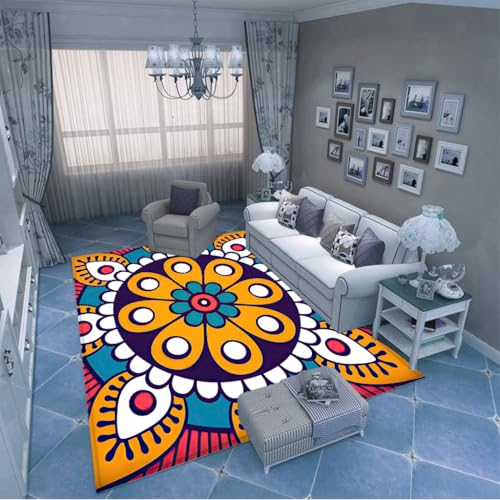 PAOSYTQQ Der Teppich mit Sonnenblumendruck im Landhausstil ist warm und bequem 80x120cm von PAOSYTQQ