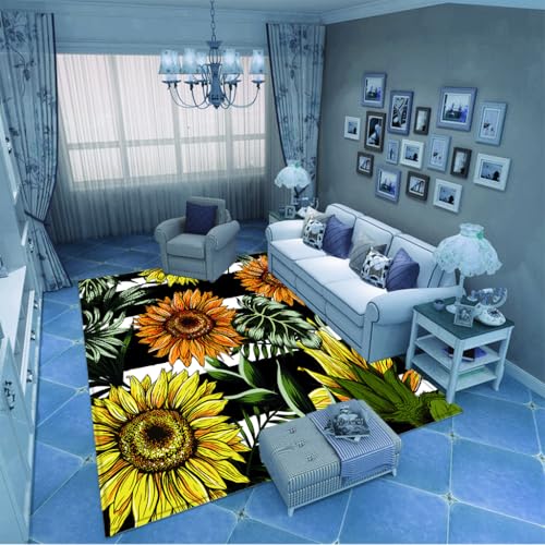 PAOSYTQQ Der minimalistische Sonnenblumenteppich für den Eingangsbereich und die Fußmatte hat eine einfache Kontur, die zur modernen Wohnästhetik passt 40x60cm PAOSYTQQ Der minimalistische Sonnenblumenteppich für den Eingangsbereich und die Fußmatte hat eine einfache Kontur, die zur modernen Wohnästhetik passt 40x60cm von PAOSYTQQ