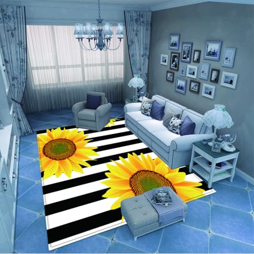 PAOSYTQQ Die Moderne Wohnzimmersofa-Beistelldecke in einem leuchtenden gelben und weißen Farbschema erhellt den Raum 120x160cm von PAOSYTQQ