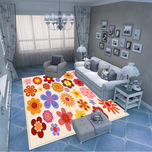 PAOSYTQQ Sonnenblumenteppich aus umweltfreundlichen Materialien, der das grüne Konzept verkörpert 140x200cm von PAOSYTQQ