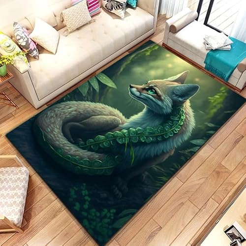 PAOSYTQQ Tier Fuchs Muster Teppich Teppich für Wohnzimmer Badezimmer Matte Kreative Fußmatte Teppich für Schlafzimmer Home Decor rutschfeste Bodenmatte 100x160cm PAOSYTQQ Tier Fuchs Muster Teppich Teppich für Wohnzimmer Badezimmer Matte Kreative Fußmatte Teppich für Schlafzimmer Home Decor rutschfeste Bodenmatte 100x160cm von PAOSYTQQ