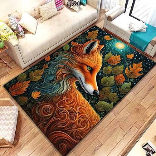 PAOSYTQQ Tier Fuchs Muster Teppich Teppich für Wohnzimmer Badezimmer Matte Kreative Fußmatte Teppich für Schlafzimmer Home Decor rutschfeste Bodenmatte 140x200cm PAOSYTQQ Tier Fuchs Muster Teppich Teppich für Wohnzimmer Badezimmer Matte Kreative Fußmatte Teppich für Schlafzimmer Home Decor rutschfeste Bodenmatte 140x200cm von PAOSYTQQ