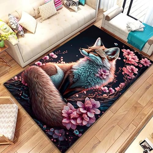 PAOSYTQQ Tier Fuchs Muster Teppich Teppich für Wohnzimmer Badezimmer Matte Kreative Fußmatte Teppich für Schlafzimmer Home Decor rutschfeste Bodenmatte 80x120cm PAOSYTQQ Tier Fuchs Muster Teppich Teppich für Wohnzimmer Badezimmer Matte Kreative Fußmatte Teppich für Schlafzimmer Home Decor rutschfeste Bodenmatte 80x120cm von PAOSYTQQ