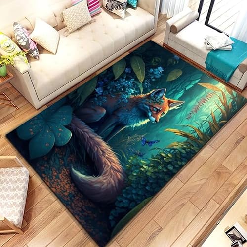 PAOSYTQQ Tier Fuchs Muster Teppich Teppich für Wohnzimmer Badezimmer Matte Kreative Fußmatte Teppich für Schlafzimmer Home Decor rutschfeste Bodenmatte 80x120cm PAOSYTQQ Tier Fuchs Muster Teppich Teppich für Wohnzimmer Badezimmer Matte Kreative Fußmatte Teppich für Schlafzimmer Home Decor rutschfeste Bodenmatte 80x120cm von PAOSYTQQ