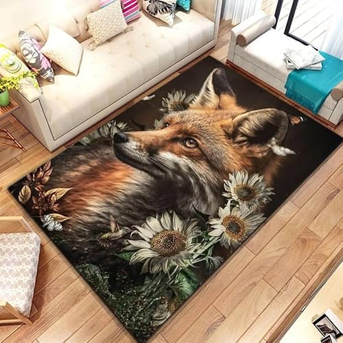 PAOSYTQQ Tier Fuchs Muster Teppich Teppich für Wohnzimmer Badezimmer Matte Kreative Fußmatte Teppich für Schlafzimmer Home Decor rutschfeste Bodenmatte 90x150cm PAOSYTQQ Tier Fuchs Muster Teppich Teppich für Wohnzimmer Badezimmer Matte Kreative Fußmatte Teppich für Schlafzimmer Home Decor rutschfeste Bodenmatte 90x150cm von PAOSYTQQ