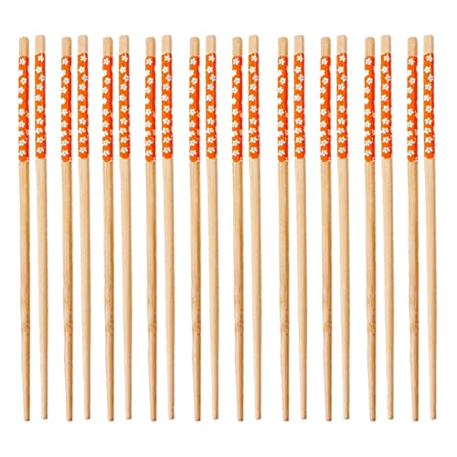 PAPABA Bambus-Essstäbchen tragbare hochtemperaturfeste Essstäbchen ohne Schlupf kochen Orange von PAPABA