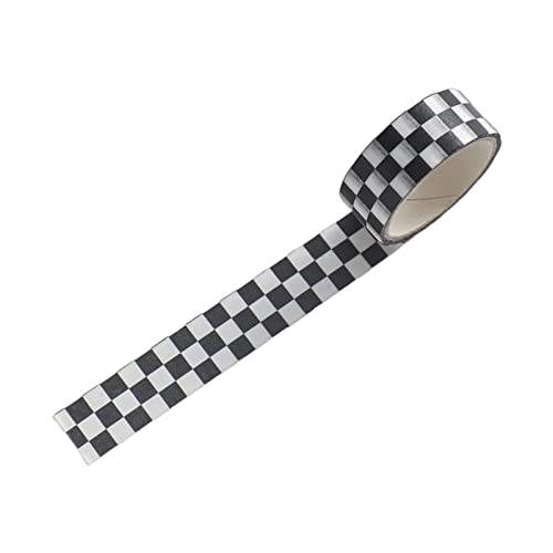 PAPABA Farbiges Klebeband Leichtes Schachbrett Muster Papierband DIY LEIGENDRUCK Schwarz-Weiss PAPABA Farbiges Klebeband Leichtes Schachbrett Muster Papierband DIY LEIGENDRUCK Schwarz-Weiss von PAPABA