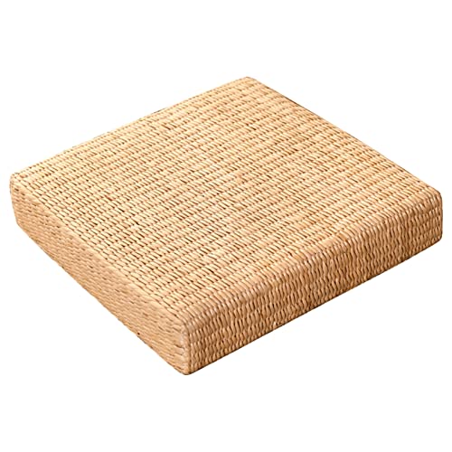 PAPABA Tatami Strohmatte Stroh handgemacht quadratisch Tatami Yoga Boden Sitzpolster elastisch langlebig von PAPABA
