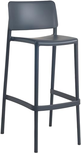 PAPATYA 1er-Set Barstuhl Joy-S I Designbarstuhl mit Einer Belastbarkeit von 200 kg (Anthrazitgrau) von PAPATYA