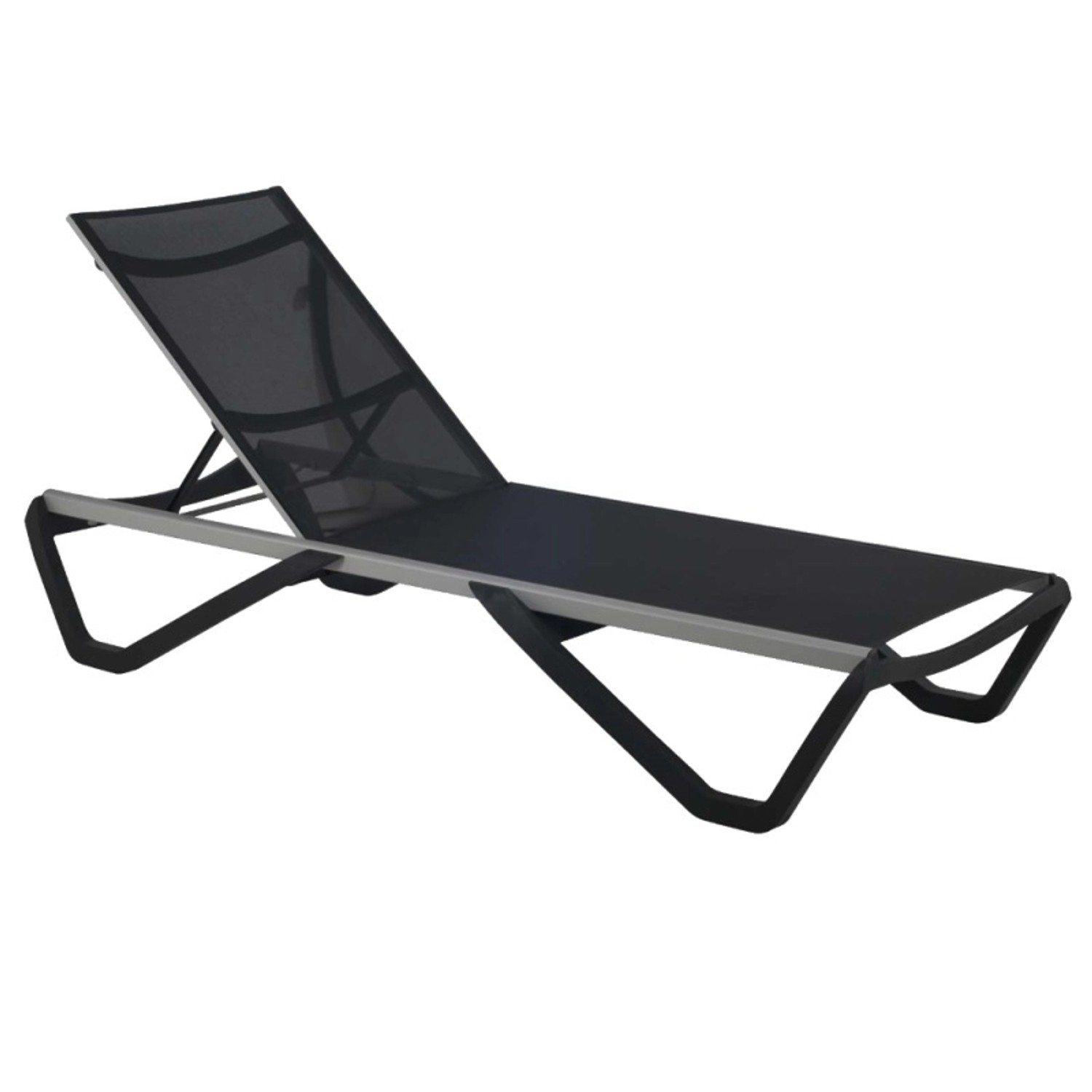 Papatya Liegestuhl Wave  Anthrazitgrau 22 Material Anthrazitgrau 05700 von PAPATYA