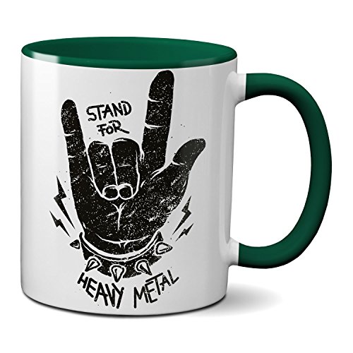 PAPAYANA - 1001 - STAND FOR METAL - Beidseitig Bedruckte Tasse 325ml 11oz - Große Farbauswahl - Grün von PAPAYANA