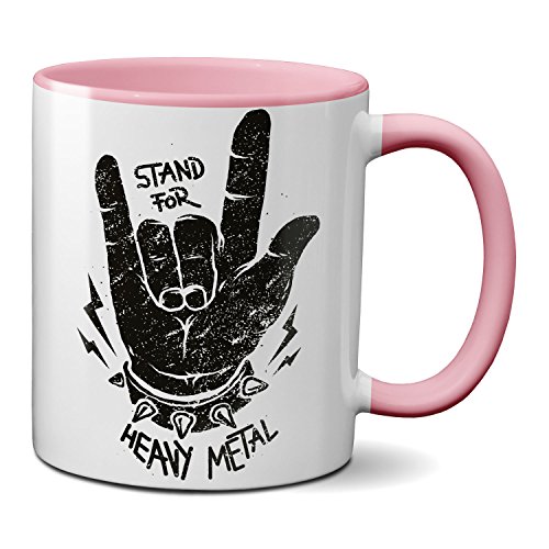 PAPAYANA - 1001 - Stand for Metal - Beidseitig Bedruckte Tasse 325ml 11oz - Große Farbauswahl - Pink von PAPAYANA