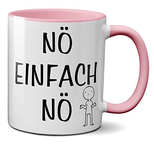 PAPAYANA - 1009 - NÖ-EINFACH-NÖ - Beidseitig Bedruckte Tasse 325ml 11oz - Große Farbauswahl - Pink von PAPAYANA