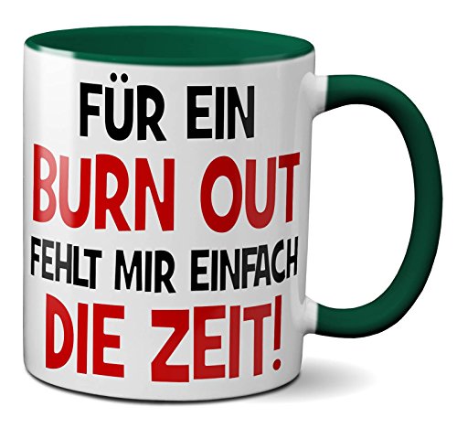 PAPAYANA - 1024 - BURN-OUT - Beidseitig Bedruckte Tasse 325ml 11oz - Große Farbauswahl - Grün von PAPAYANA