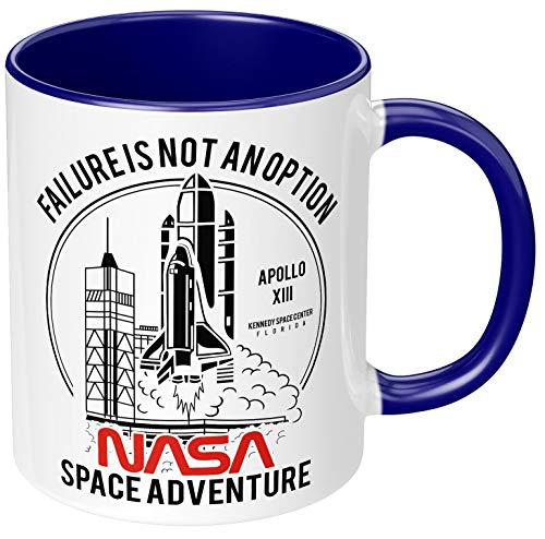 PAPAYANA - NASA Space Adventure - Beidseitig Bedruckte Keramik-Tasse 325ml 11oz - Große Farbauswahl - Dunkelblau von PAPAYANA