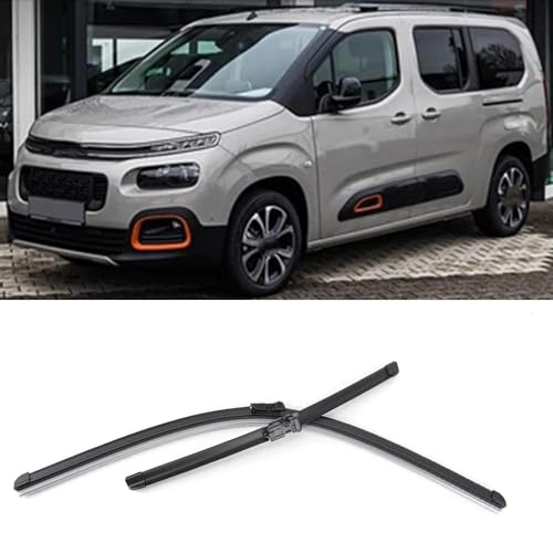 PAPEP 2 Stück Scheibenwischer für Citroen Berlingo K9 2018-2023 24"+17", Frontscheibe Windschutzscheibe Fensterbürsten Vorderseite Scheibenwischerblätter PAPEP 2 Stück Scheibenwischer für Citroen Berlingo K9 2018-2023 24"+17", Frontscheibe Windschutzscheibe Fensterbürsten Vorderseite Scheibenwischerblätter von PAPEP
