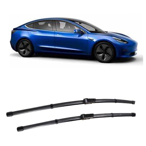 PAPEP 2 Stück Scheibenwischer für Tesla Model 3 2017-2023 26"+19", Frontscheibe Windschutzscheibe Fensterbürsten Vorderseite Scheibenwischerblätter von PAPEP