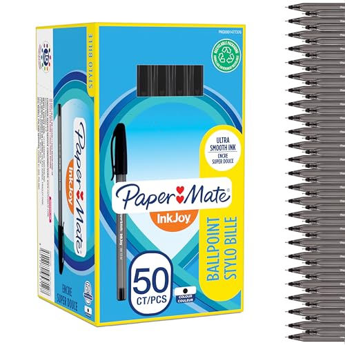 Paper Mate InkJoy 100ST Kugelschreiber | mittlere Spitze (1,0 mm) | Schwarz | 50 Stück von Paper Mate