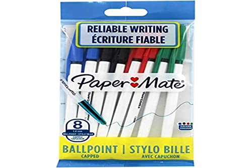 Paper Mate Kugelschreiber 045 Fein, 8 Stück, farblich sortiert von PAPER MATE