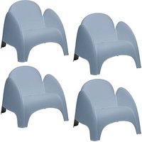 4 PAPERFLOW Sessel DUMBO blau Kunststoff von PAPERFLOW
