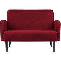 PAPERFLOW 2-Sitzer Sofa LISBOA rot schwarz Stoff von PAPERFLOW