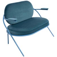 PAPERFLOW 2-Sitzer Sofa SATURNE blau Stoff von PAPERFLOW