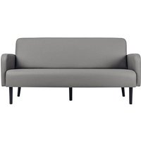 PAPERFLOW 3-Sitzer Sofa LISBOA grau schwarz Kunstleder von PAPERFLOW