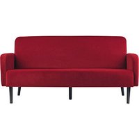 PAPERFLOW 3-Sitzer Sofa LISBOA rot schwarz Stoff von PAPERFLOW