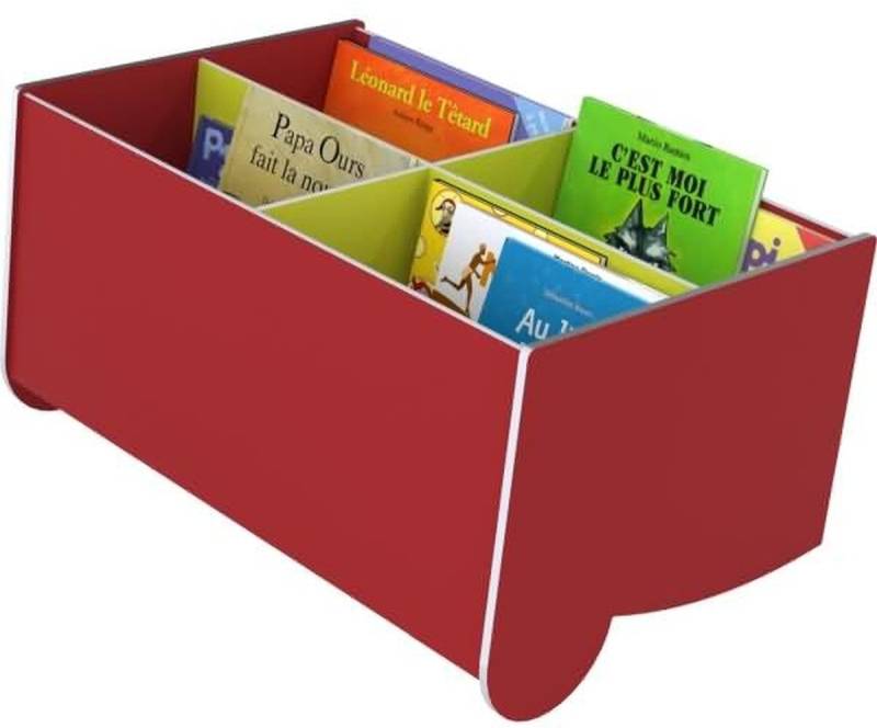 PAPERFLOW Aktenregal Schulbuchkasten Kunststoff geneigt rot/gelbgrün. von PAPERFLOW