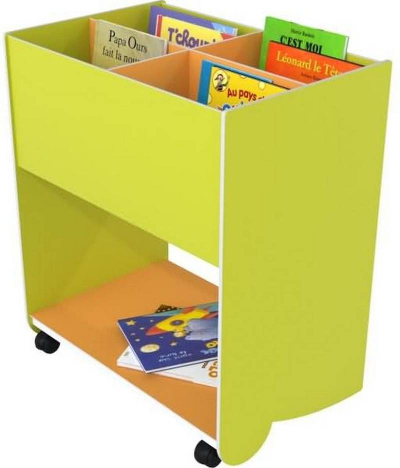 PAPERFLOW Aktenregal Schulbuchkasten Kunststoff mittelgroß gelbgrün/orange. von PAPERFLOW