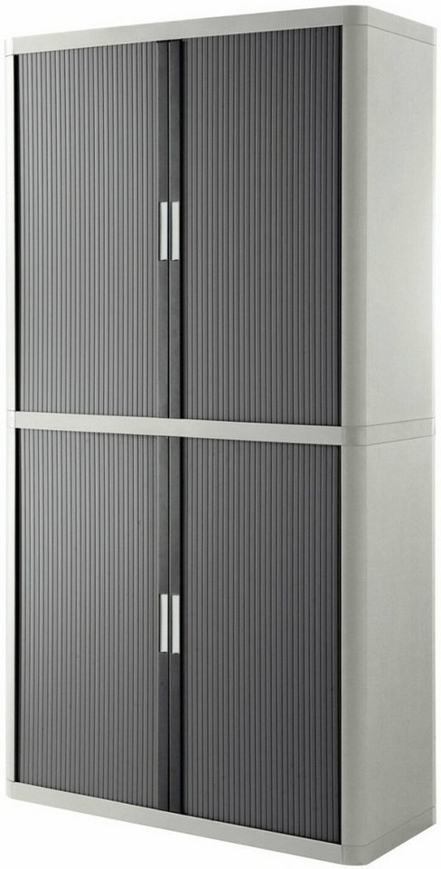 PAPERFLOW Aktenschrank Rollladenschrank BxTxH 110x41,5x204cm 4 Böden anthrazit/grau von PAPERFLOW