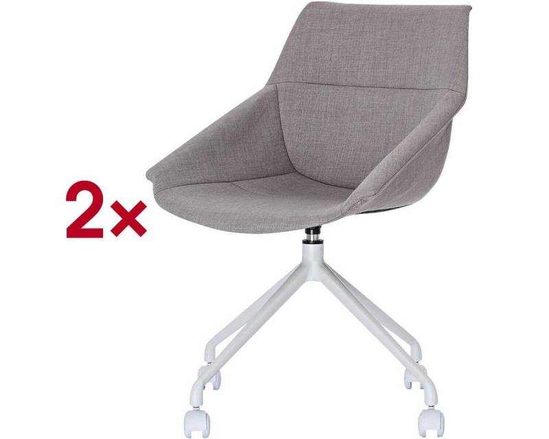 PAPERFLOW Besucherstuhl Luge (2 St), 2 Stück im Set, mit Rollen von PAPERFLOW