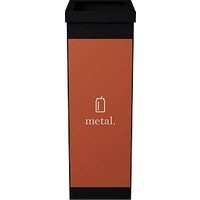 PAPERFLOW Mülleimer 60,0 l schwarz, orange von PAPERFLOW