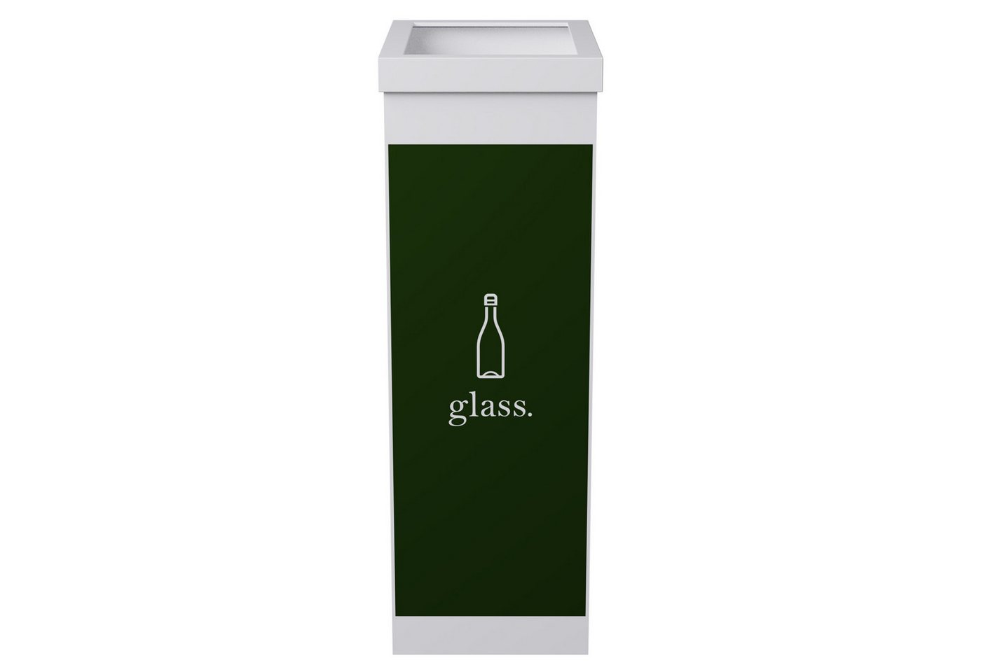 PAPERFLOW Papierkorb Mülltrenner Glas CTSGL.13 60l weiß von PAPERFLOW