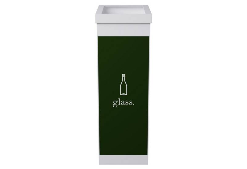 PAPERFLOW Papierkorb Mülltrenner Glas CTSGL.13 60l weiß von PAPERFLOW